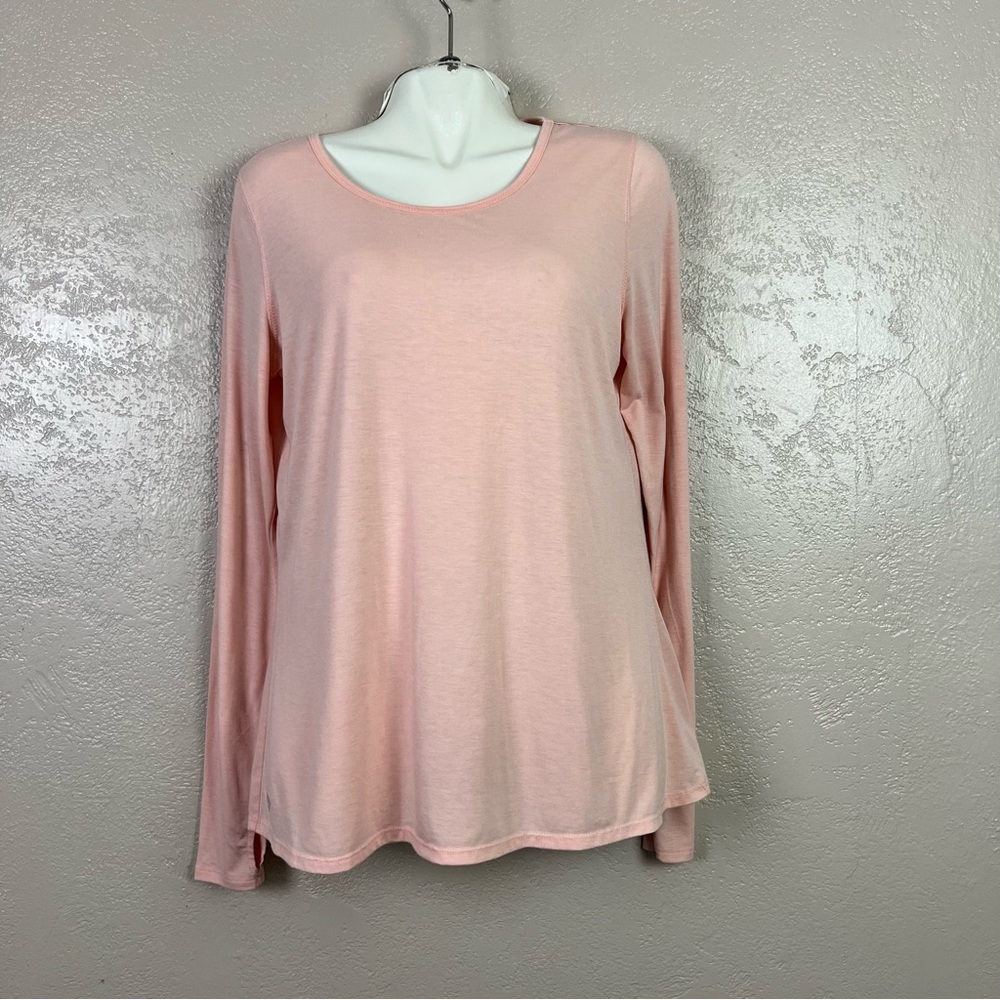Zelos T-Shirt Women's Large‎  Pink Round Neck Athletic Long Sleeve Tee